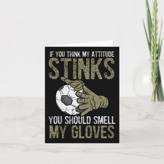 My Attitude Stinks Handschoenen Voetbal Football G Kaart (Voorkant)