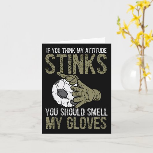 My Attitude Stinks Handschoenen Voetbal Football G Kaart (Gele Bloem)