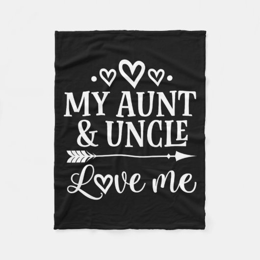 My Aunt And Uncle Love Me Niece  Fleece Deken (Voorkant)