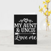 My Aunt And Uncle Love Me Niece Kaart (Gele Bloem)
