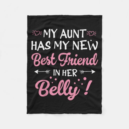 My Aunt Has My New Friend In Her Belly Funny Mom C Fleece Deken (Voorkant)