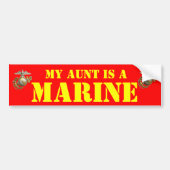 MY AUNT IS A MARINE BUMPERSTICKER (Voorkant)