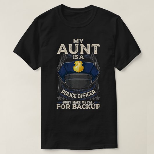 My Aunt Is A Police Officer Proud Cop Aunty Matchi T-shirt (Design voorkant)