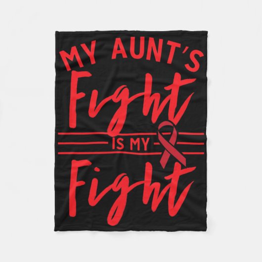 My Aunt's Fight Is My Fight Blood Cancer Awareness Fleece Deken (Voorkant)