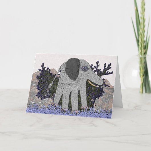 My Baby Elephant Note Card Kaart (Voorkant)