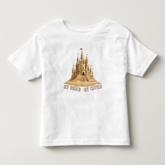 My Beach, My Sandcastle Kinder Shirts (Voorkant)