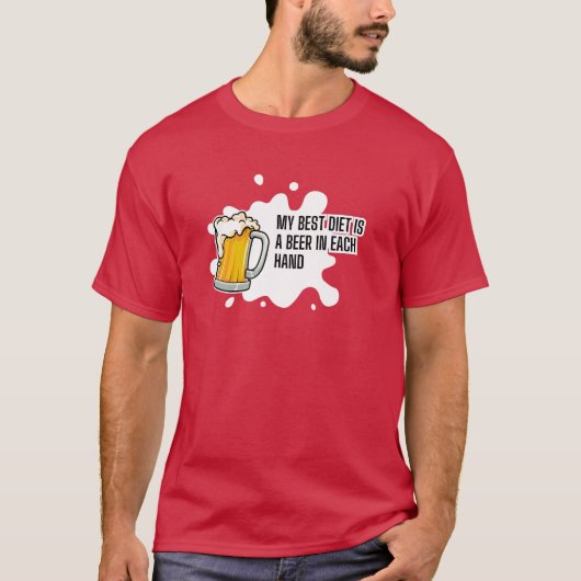 My Best Diet Is A Beer – Funny Drinking Gift T-shirt (Voorkant)