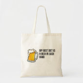 My Best Diet Is A Beer – Funny Drinking Gift Tote Bag (Voorkant)