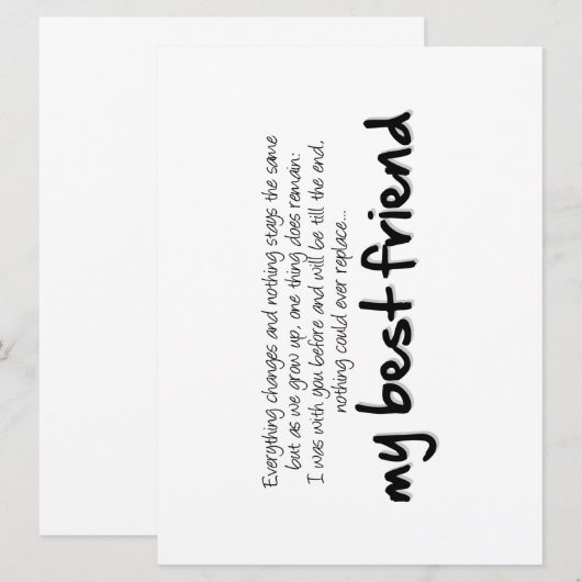 My best friend (Voorkant / Achterkant)