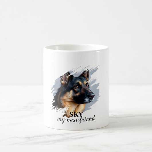 "My Best Friend" Custom Dog Photo Mok (Center)