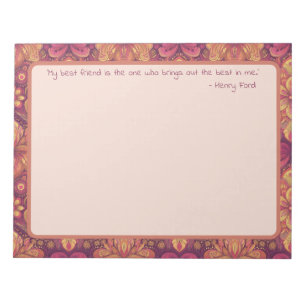 My Best Friend Floral Note[bewerken] Notitieblok