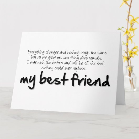 My best friend kaart (Gele Bloem)