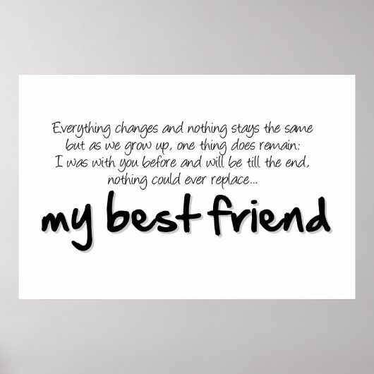 My best friend poster (Voorkant)