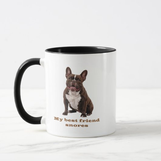 My Best Friend Snores – French Bulldog Brown Mug Mok (Links)