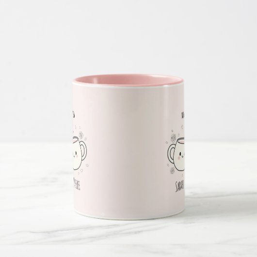 "My Best-Tea" Cute Personalized Best Friend Mug Mok (Midden)