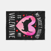 My Bet Hound Is My Valentine Dog Lover Valentin _1 Fleece Deken (Voorkant (Horizontaal))