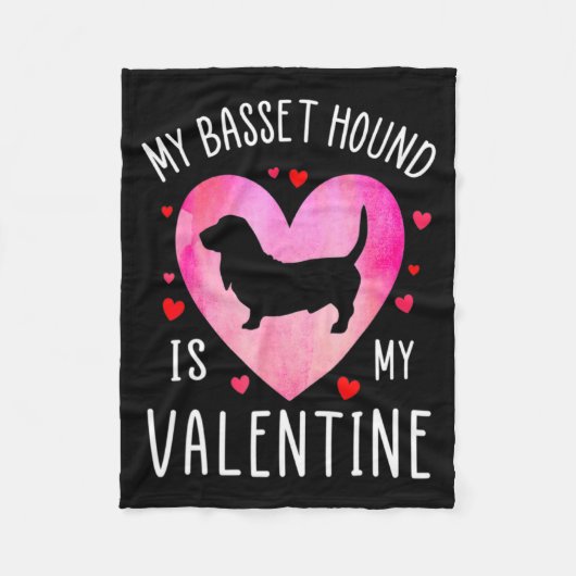 My Bet Hound Is My Valentine Dog Lover Valentin _1 Fleece Deken (Voorkant)