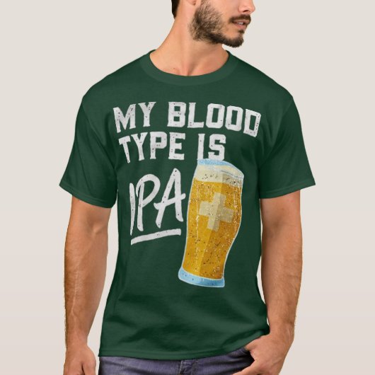 My Blood Type Is IPA T-shirt (Voorkant)