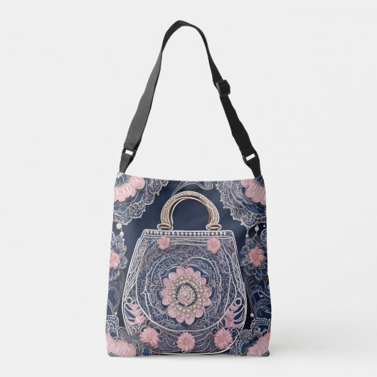 My Blue Purse AI-kunst Crossbody Tas (Achterkant)