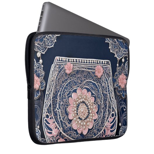 My Blue Purse AI-kunst Laptop Sleeve (Voorkant Rechts)
