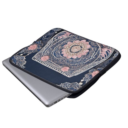 My Blue Purse AI-kunst Laptop Sleeve (Voorkant onderkant)