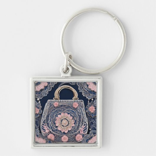 My Blue Purse AI-kunst Sleutelhanger (Voorkant)