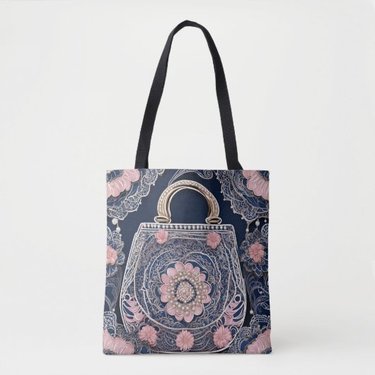 My Blue Purse AI-kunst Tote Bag (Voorkant)