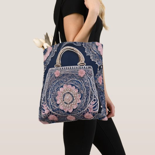 My Blue Purse AI-kunst Tote Bag (Dichtbij)