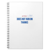 My Boat Does Not Run on Thanks Notitieboek (Voorkant)