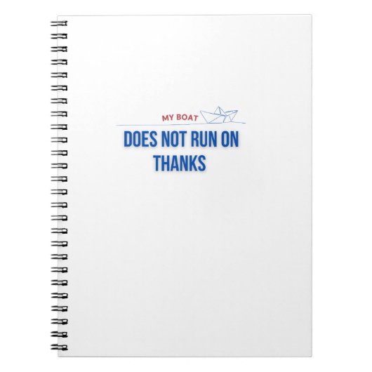 My Boat Does Not Run on Thanks Notitieboek (Voorkant)