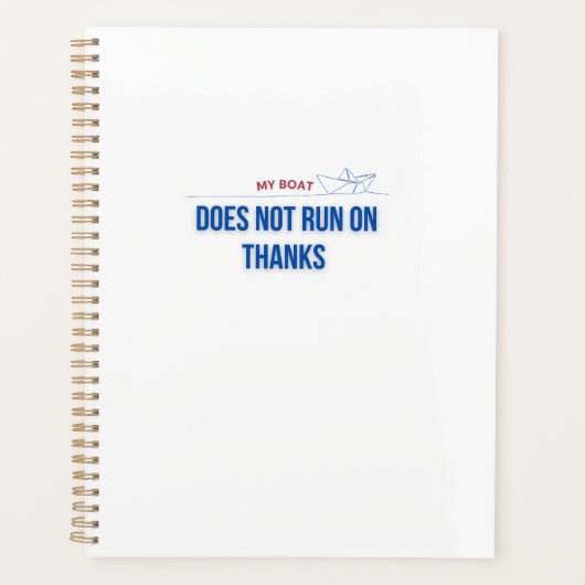 My Boat Does Not Run on Thanks Planner (Voorkant)