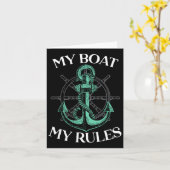 My Boat My Rules Boat Captain Anchor Boating Saili Kaart (Gele Bloem)