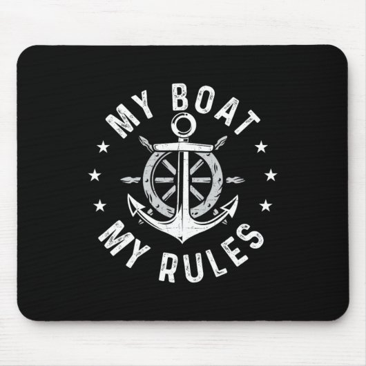My Boat My Rules - Boating Sailing Boat Captain Mo Muismat (Voorkant)