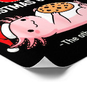 My Body Is 98% Christmas Cookies Funny Axolotl Paj Poster (Hoek)