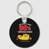 My Body Is 98% Christmas Cookies Funny Duck Pajama Sleutelhanger (Voorkant)