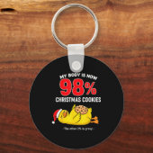 My Body Is 98% Christmas Cookies Funny Duck Pajama Sleutelhanger (Voorkant)