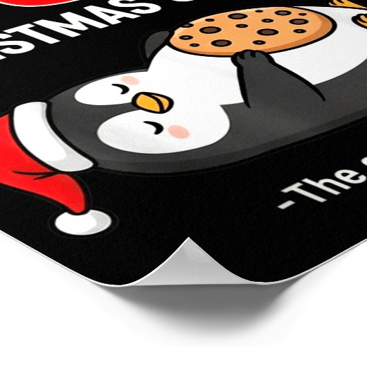 My Body Is 98% Christmas Cookies Funny Penguin Paj Poster (Hoek)
