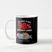 My Body Is 98% Christmas Cookies Funny Seal Pajama Koffiemok (Links)