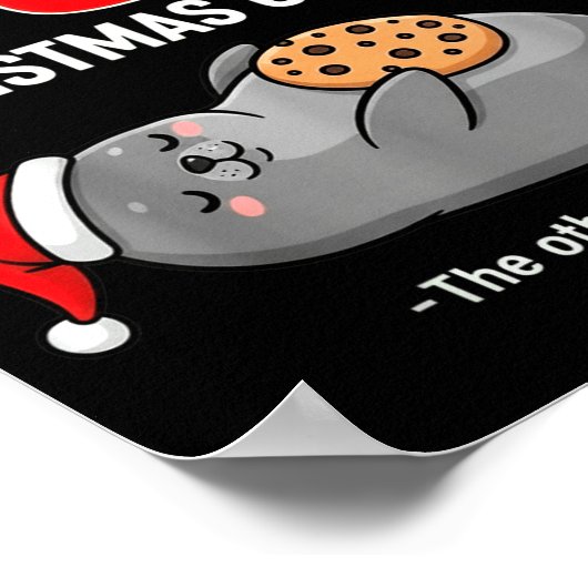 My Body Is 98% Christmas Cookies Funny Seal Pajama Poster (Hoek)