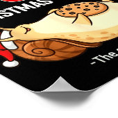 My Body Is 98% Christmas Cookies Funny Snail Pajam Poster (Hoek)