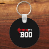 My Boo &amp; My Bae Valentines Day Cute Couple Mat Sleutelhanger (Voorkant)