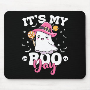 My Boo Day Schattige Halloween Verjaardag Ghost Bo Muismat