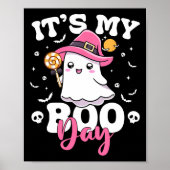 My Boo Day Schattige Halloween Verjaardag Ghost Bo Poster (Voorkant)
