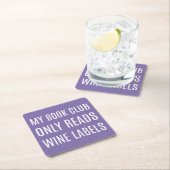 My Book Club Only Reads Wine Labels Coasters Kartonnen Onderzetters (Insitu)