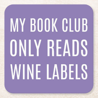 My Book Club Only Reads Wine Labels Coasters Kartonnen Onderzetters