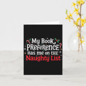 My Book Preference Naughty List Readers Funny Chri Kaart (Gele Bloem)