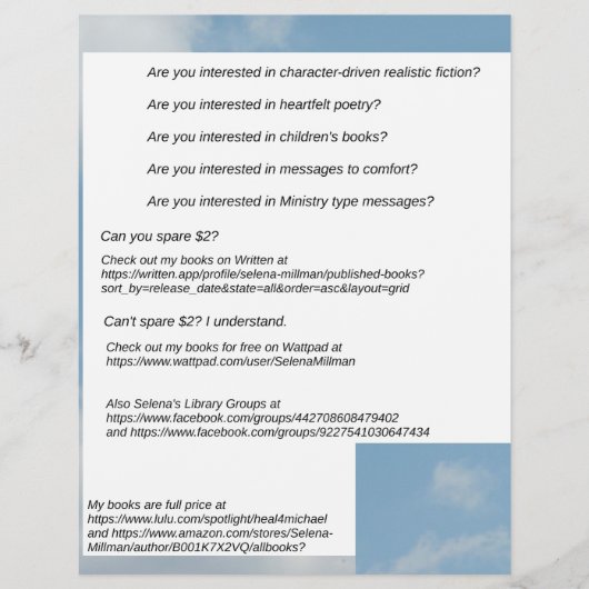 My Books Available Flyer (Voorkant)