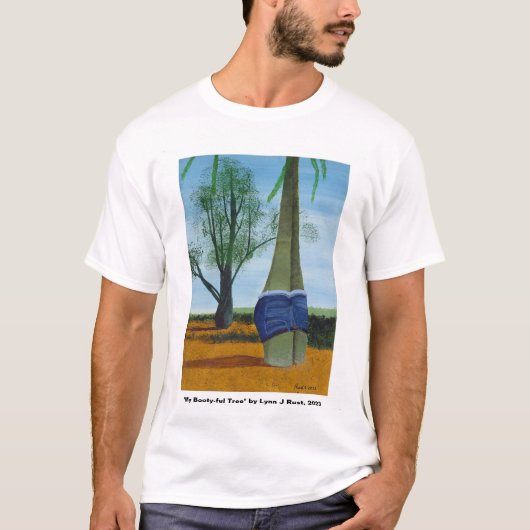 "My Booty-ful Tree" kunst T-shirt (Voorkant)