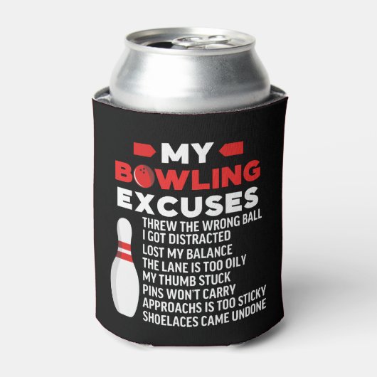 My Bowling Excuses, Funny Bowling Lovers Blikjeskoeler (Blikje Voorkant)