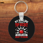 My Bowling Technique Funny Bowling Bowler Men Wome Sleutelhanger (Voorkant)